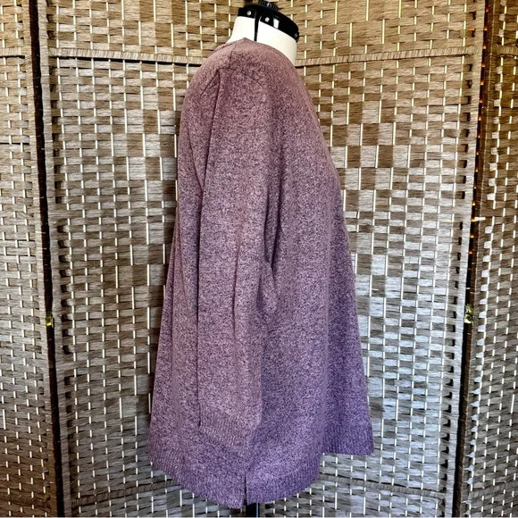 NWOT marled mauve d&co. sweater / sweatshirt 4X - Picture 5 of 11